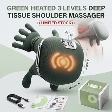 Green Heated 3-Level Deep Tissue Shoulder & Neck Massager