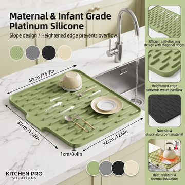 Silicone Anti-Slip Kitchen Countertop Drain Mat
