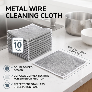 Metal Wire Dishwashing Cloth (Pack of 10)