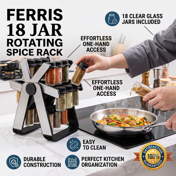 Ferris 18 Jar Rotating Spice Rack Organizer