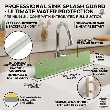 Silicone Sink Splash Guard with Double Suction