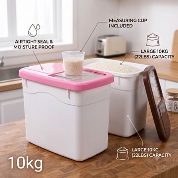 10KG Airtight Rice & Grain Storage Dispenser