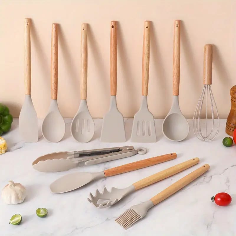 12-Piece Premium Silicone Kitchen Utensil Set with