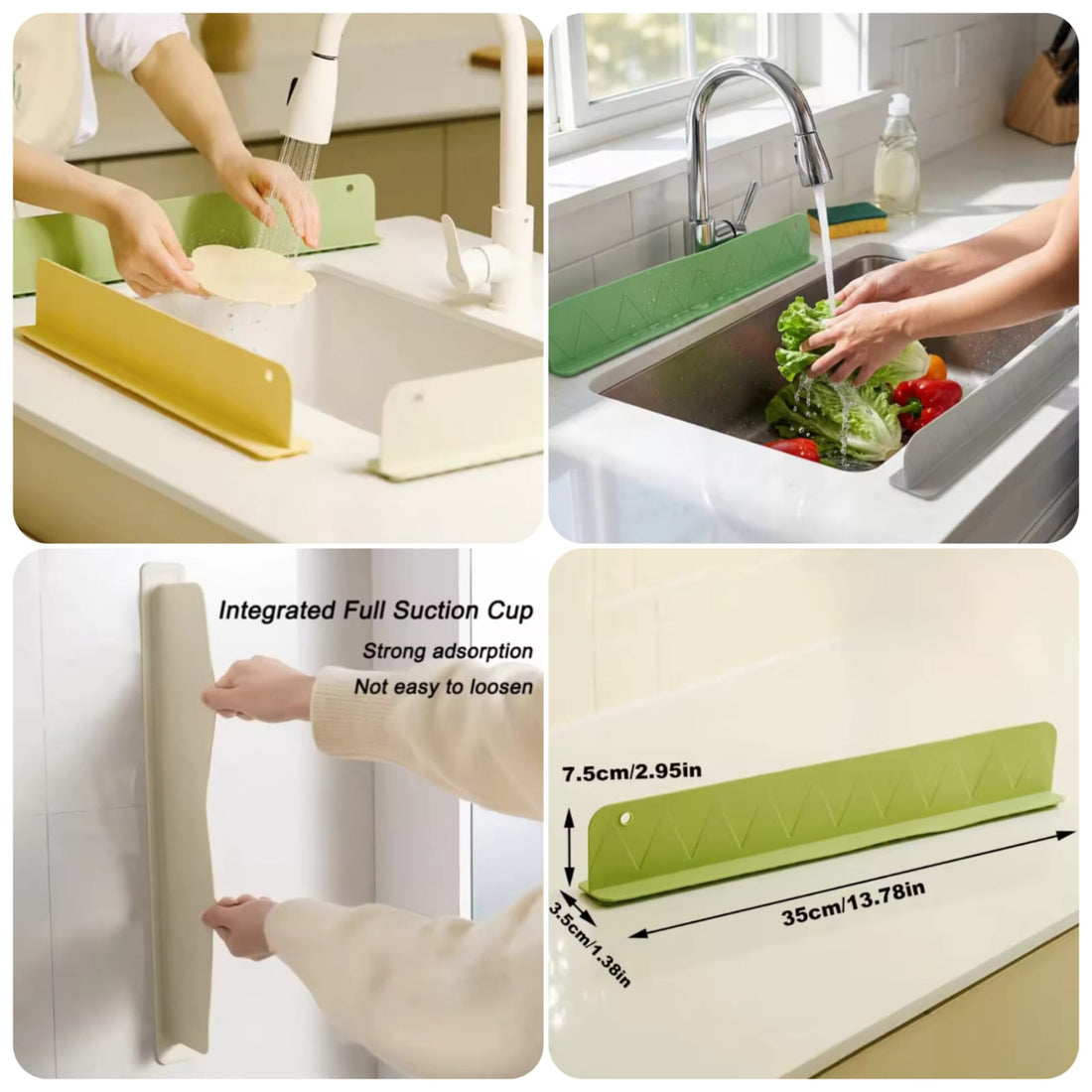 Silicone Sink Splash Guard with Double Suction