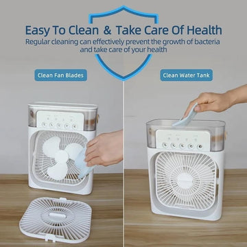 Multifunction 10-Inch Water Spray Mist & Air Cooler Fan